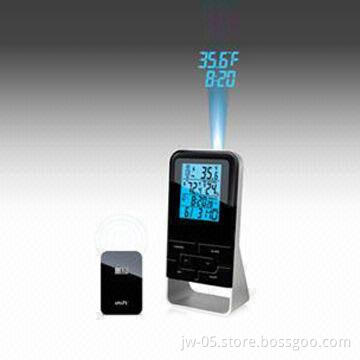 Projection Clock with Indoor Outdoor Weather Station and Wake-up Light Function